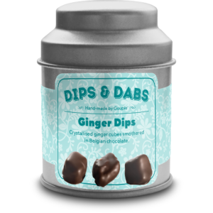 Goupie Chocolate Ginger Dips Tin 50g